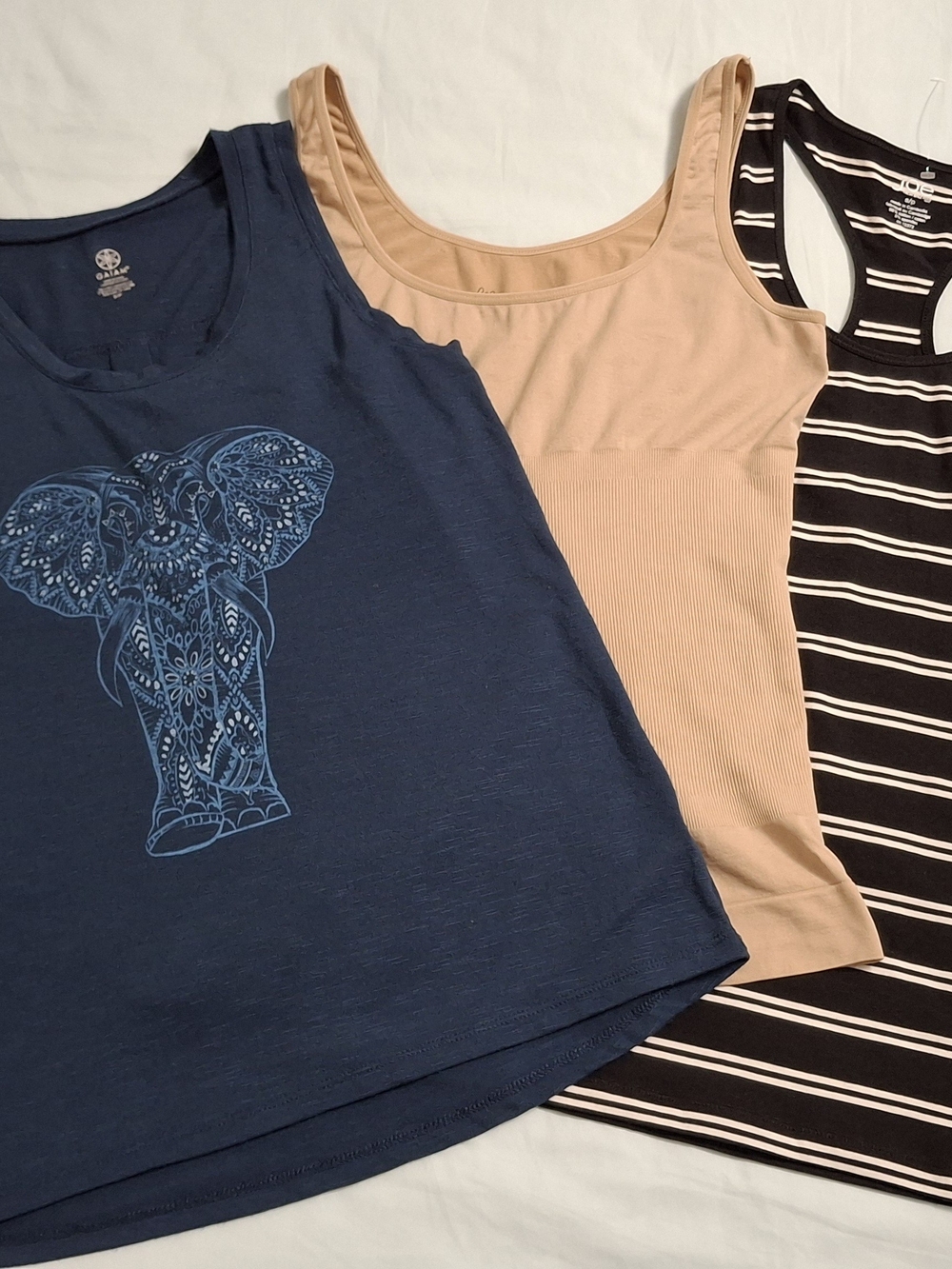 Lot of 3 Tank Tops Bundle - Gaiam, Joe Fresh, Heavenly Shapewear